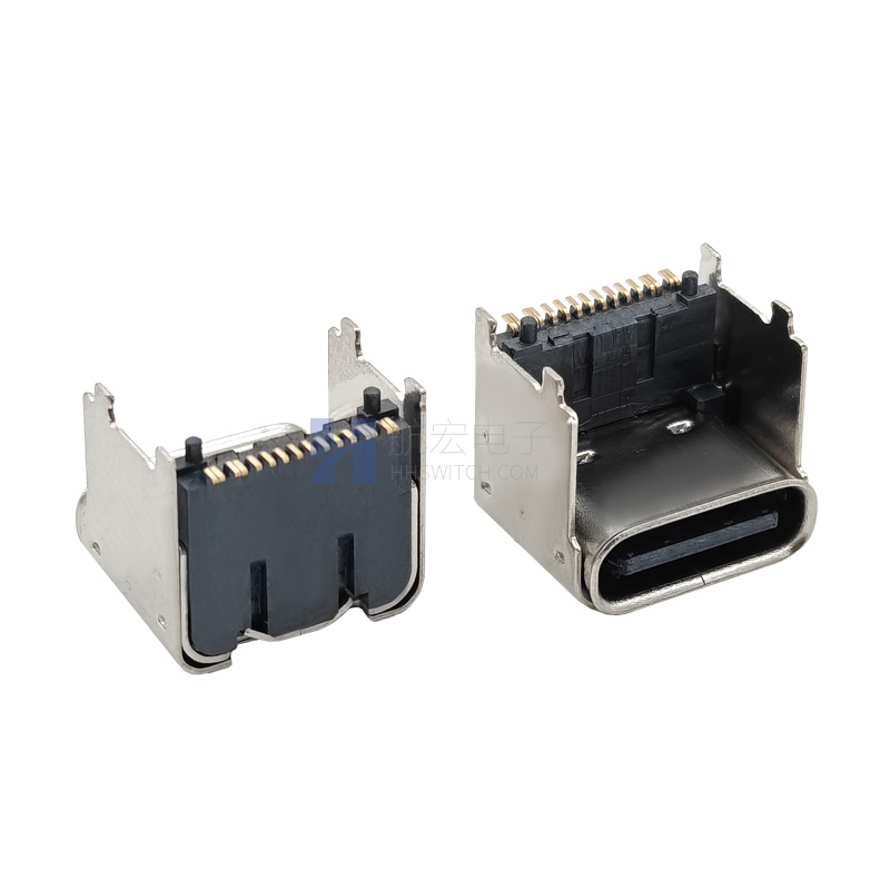 TYPE-C 16P板上垫高4.3mm