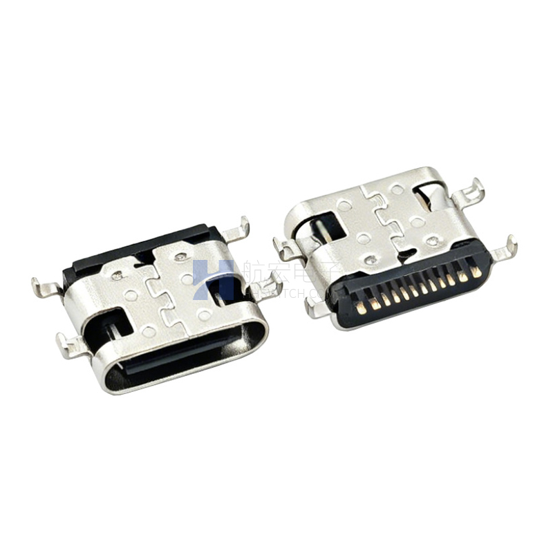 TYPE-C母座 单排16P 沉板0.8