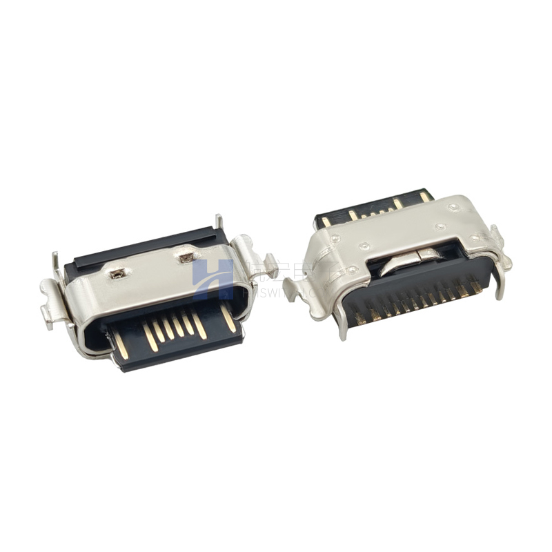 TYPE-C母座 单排16P 沉板1.0