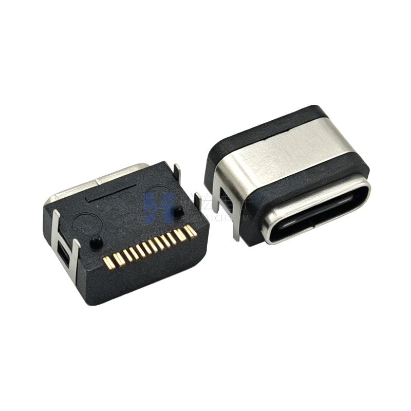 防水TYPE-C母座 单排16P 连接器 7.85